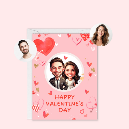 Valentine’s Card with Matching Stickers